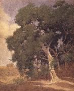 Percy Gray Trees on a Hillside (mk42) oil painting reproduction